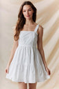 Pearl Embellished Shoulder Strap Mini Dress