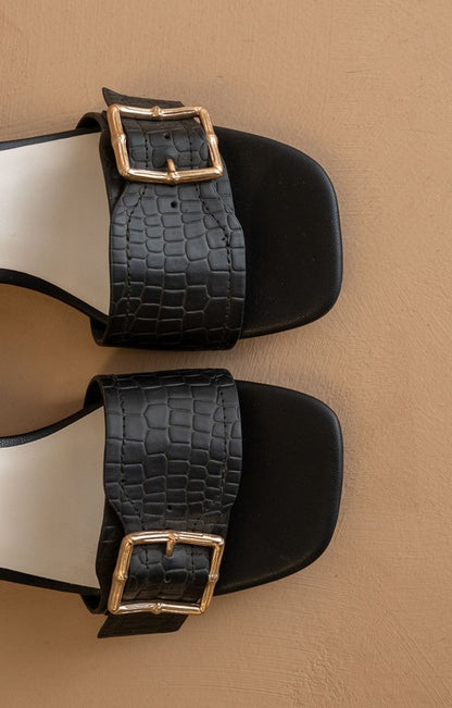 Bamboo Buckle Sandals